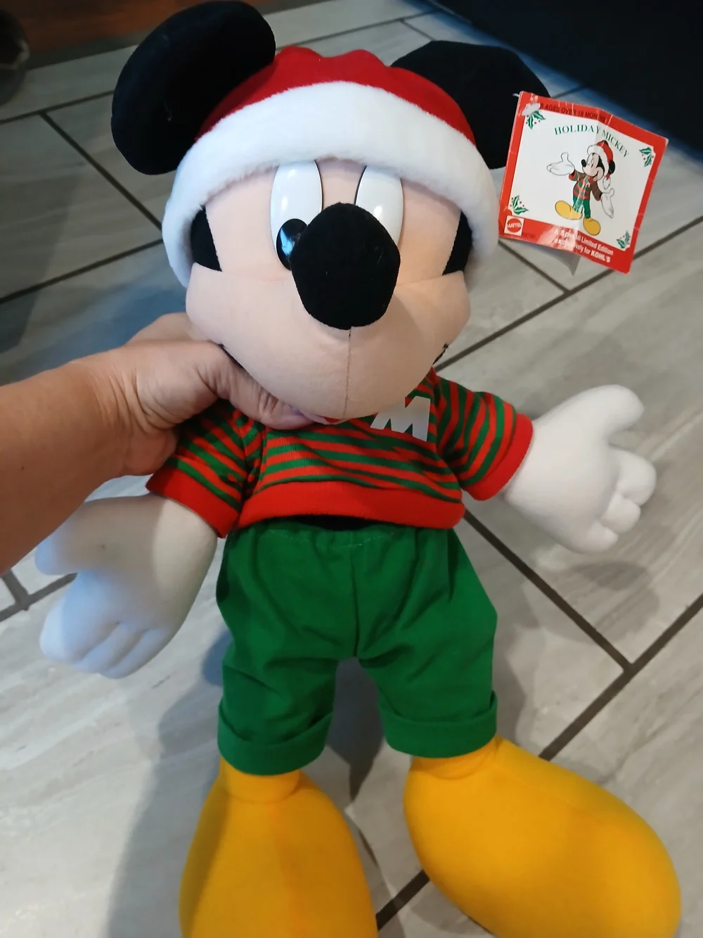 Disney Mickey Mouse Holiday Plush - Red, Green & Yellow